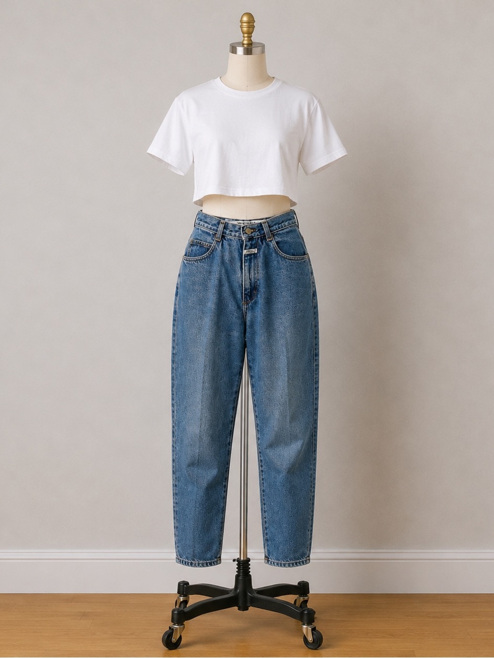 Vintage 90s Marithe Francois Girbaud High Rise Mom Jeans Straight Leg Marked 5/6